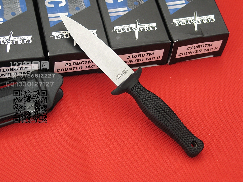 美国冷钢ColdSteel 10BCTM 靴刀小型双刃匕首