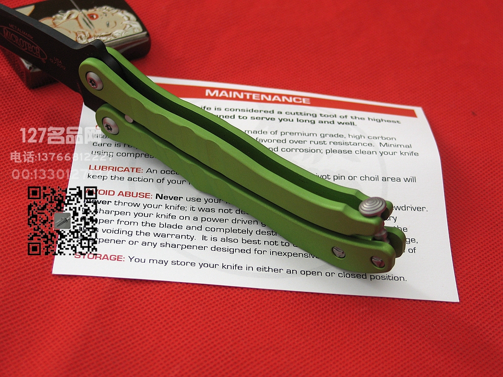美国微技术Microtech MT170战术经典蝴蝶刀 世界名刀