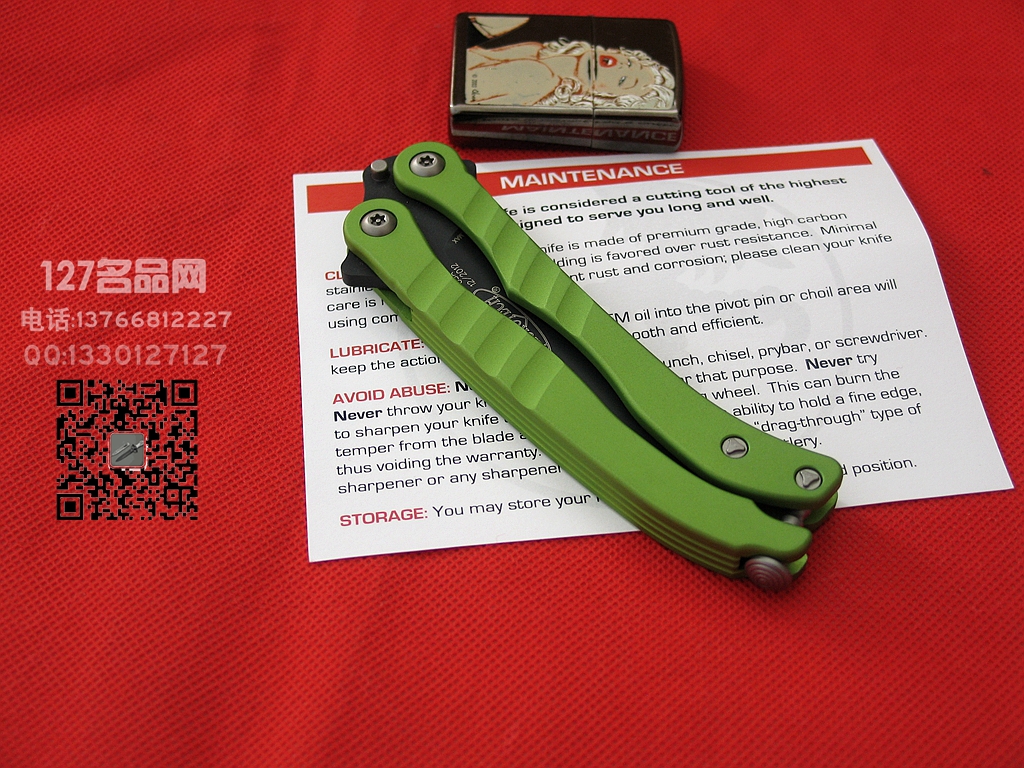 美国微技术Microtech MT170战术经典蝴蝶刀 世界名刀