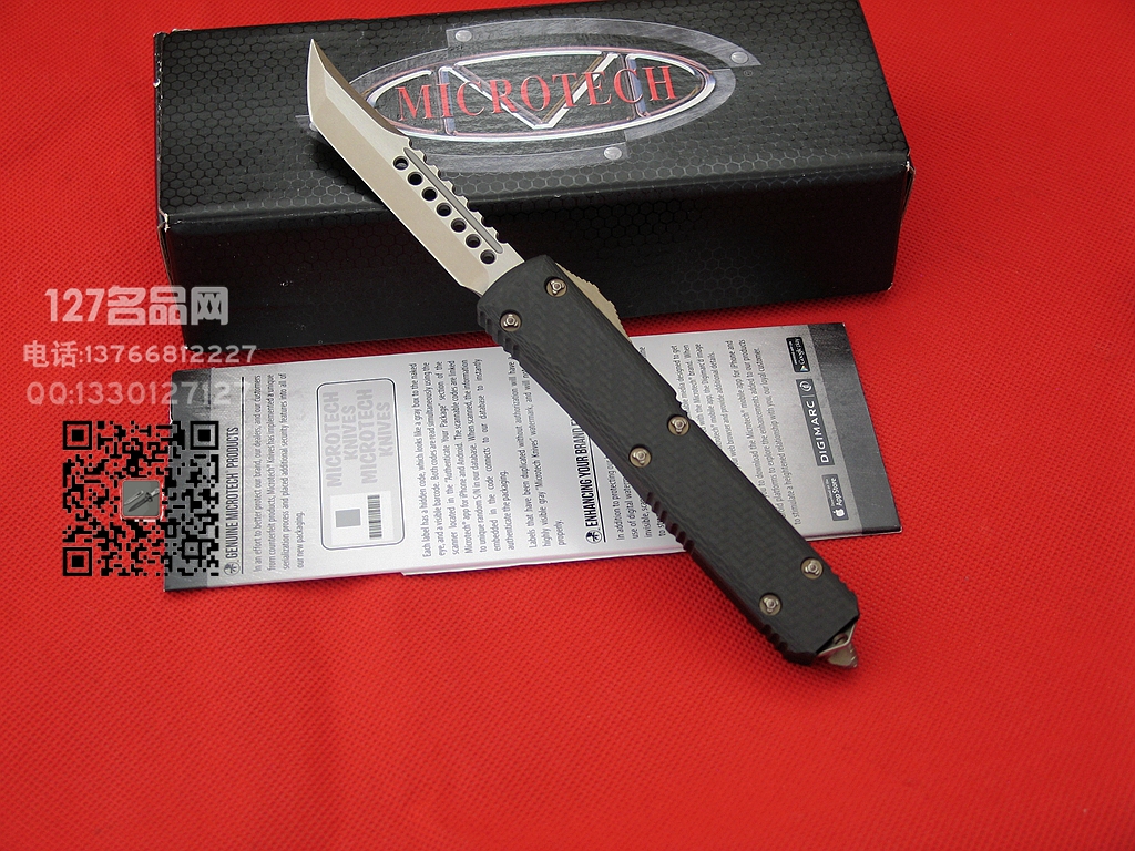 美国微技术MICROTECH 地狱犬碳纤维柄自动刀世界名刀