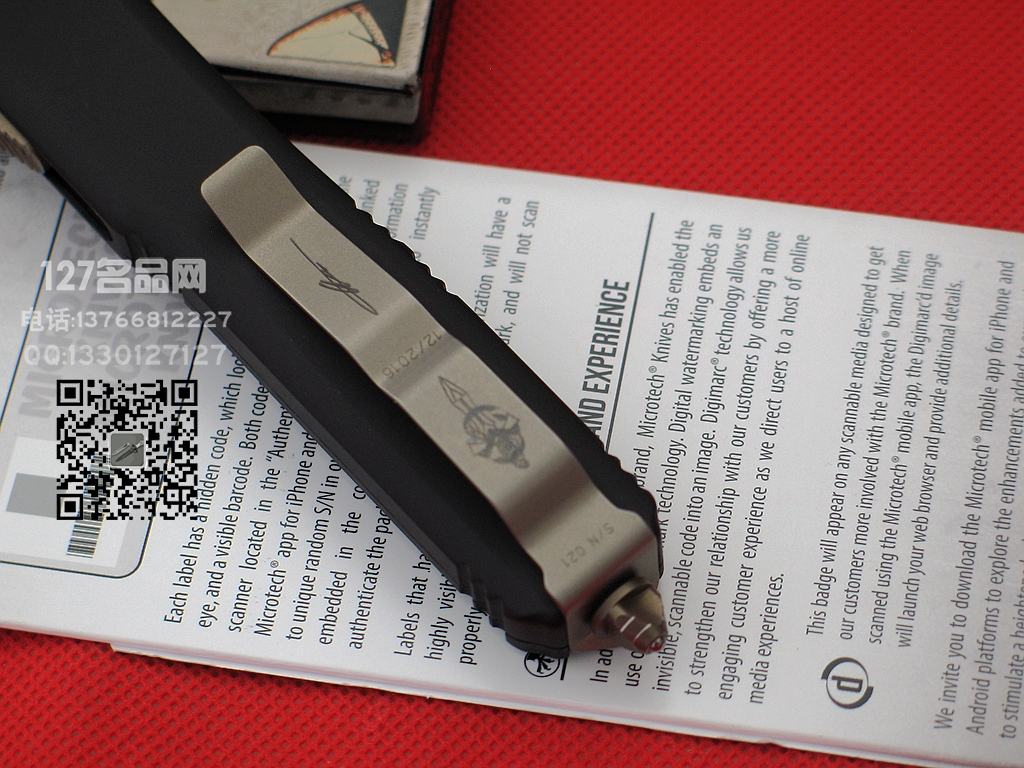 美国微技术MICROTECH 地狱犬碳纤维柄自动刀世界名刀