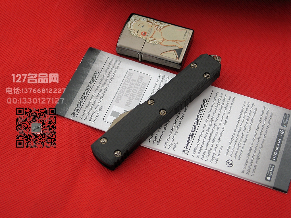 美国微技术MICROTECH 地狱犬碳纤维柄自动刀世界名刀