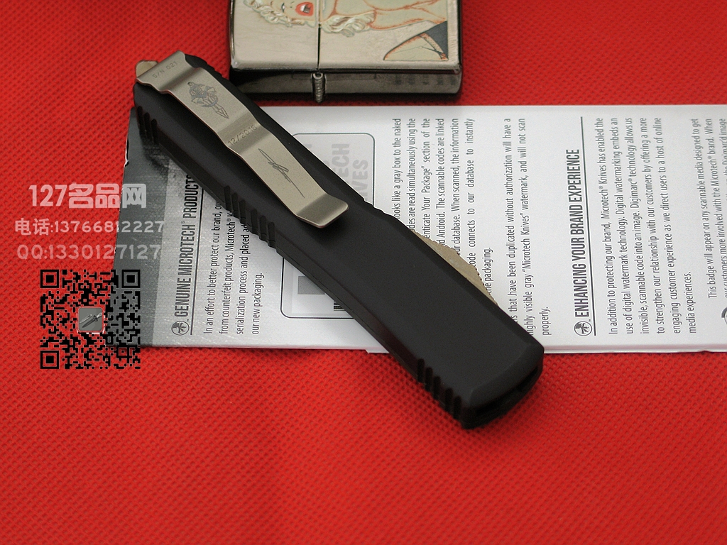 美国微技术MICROTECH 地狱犬碳纤维柄自动刀世界名刀