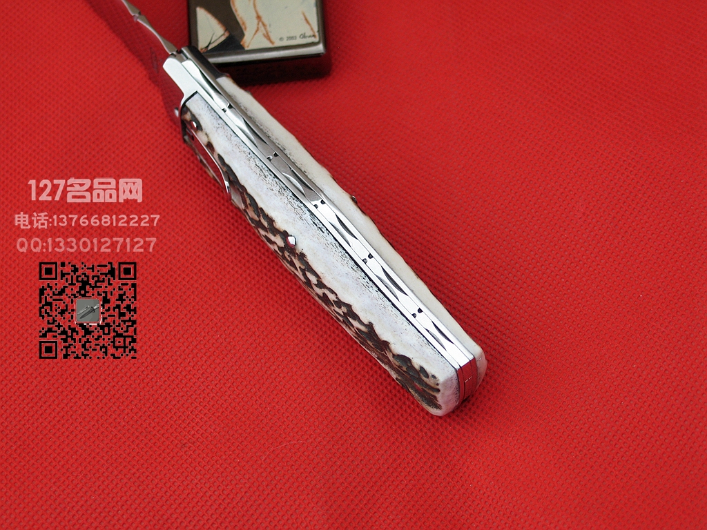 捷克麦克罗 NRP1侧跳鹿角柄自动刀 世界名刀 