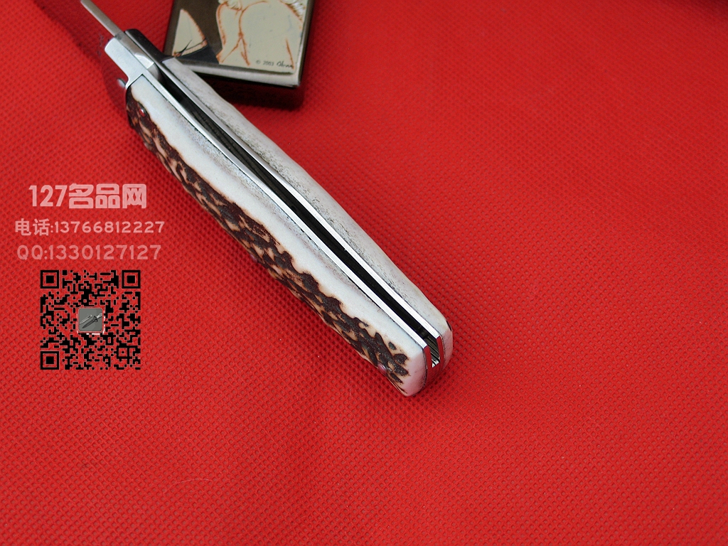 捷克麦克罗 NRP1侧跳鹿角柄自动刀 世界名刀 