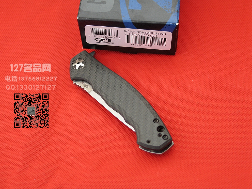 美国ZT零误差 0452CF S35VN粉末钢珍藏版折刀