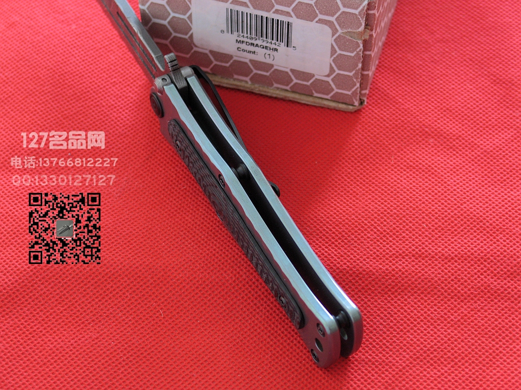 MADE HTM DDR合作版手工大马士革折刀 