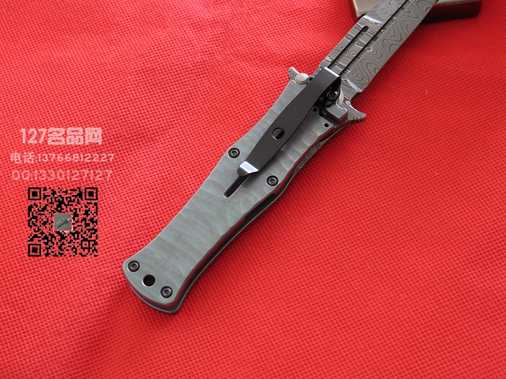 MADE HTM DDR合作版手工大马士革折刀 