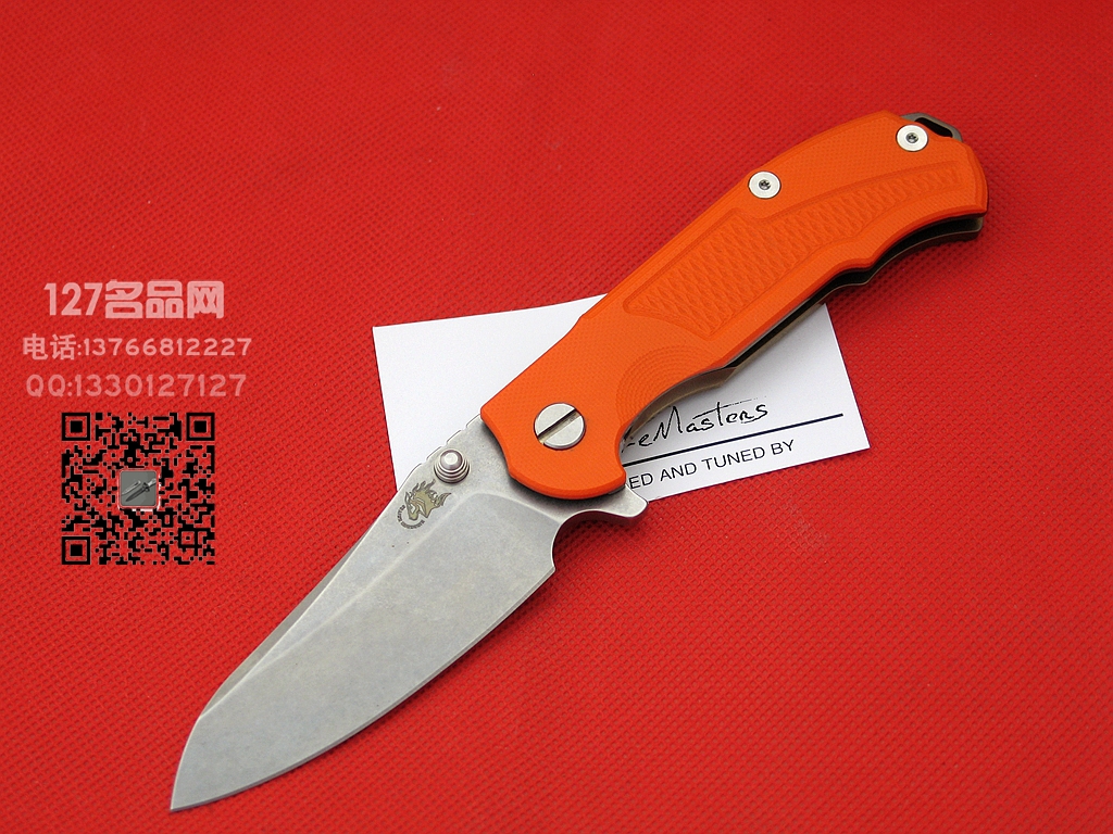 美国辛德勒Hinderer Knives MP-1橙色钛柄高端折刀