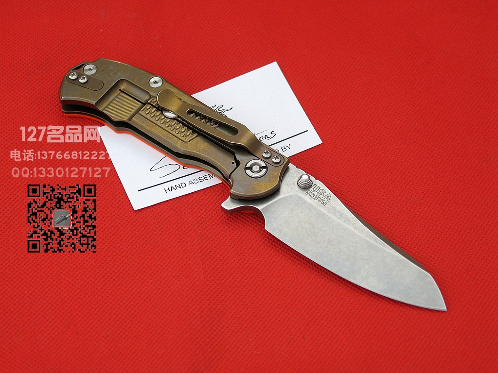 美国辛德勒Hinderer Knives MP-1橙色钛柄高端折刀