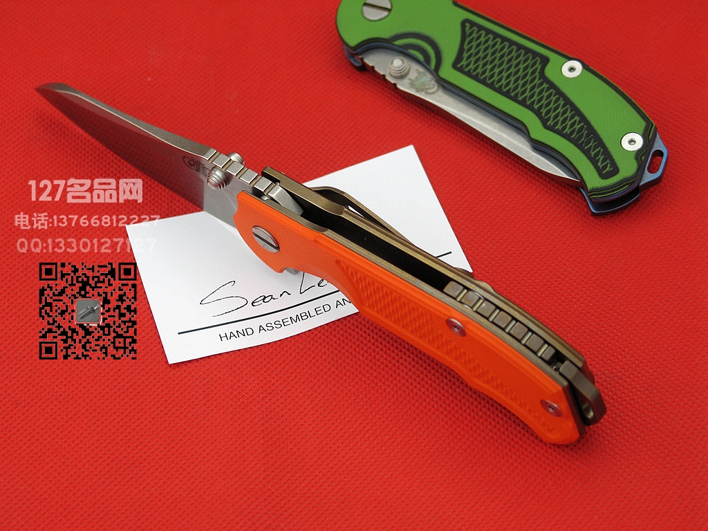 美国辛德勒Hinderer Knives MP-1橙色钛柄高端折刀