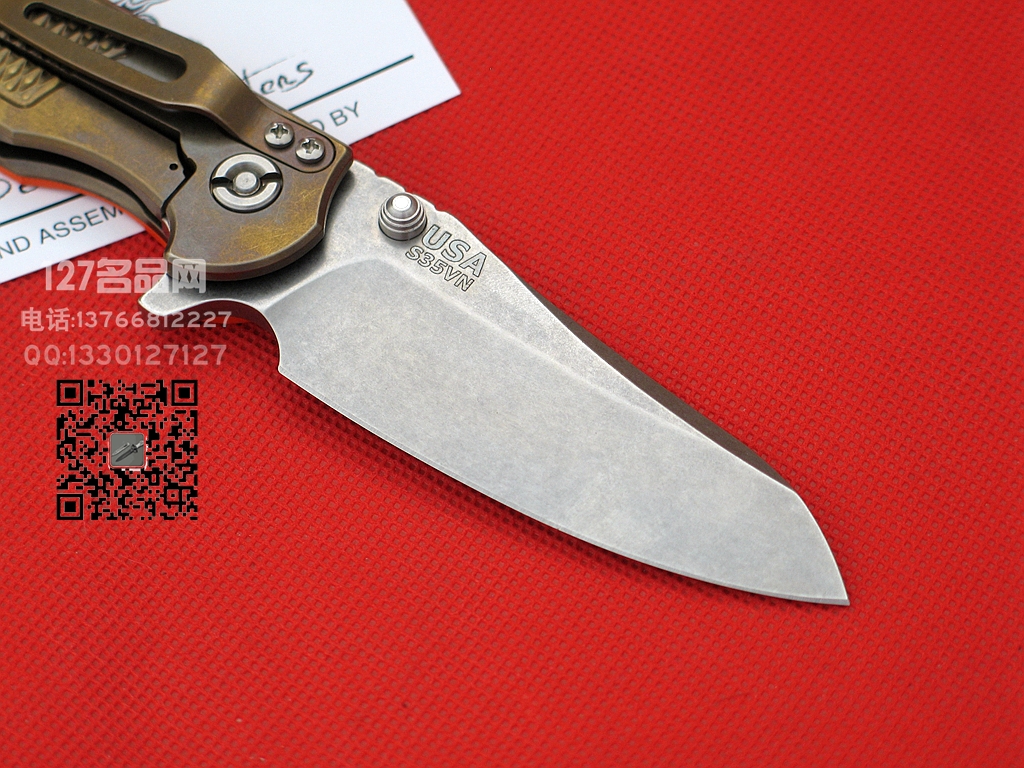 美国辛德勒Hinderer Knives MP-1橙色钛柄高端折刀