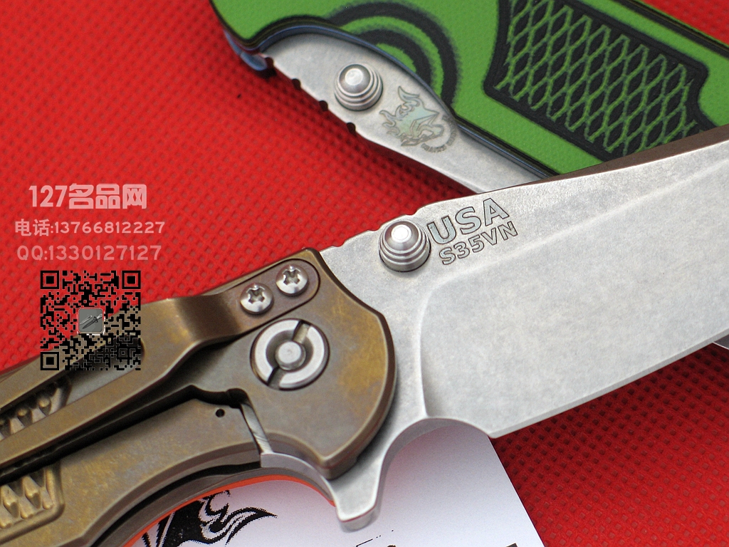 美国辛德勒Hinderer Knives MP-1橙色钛柄高端折刀