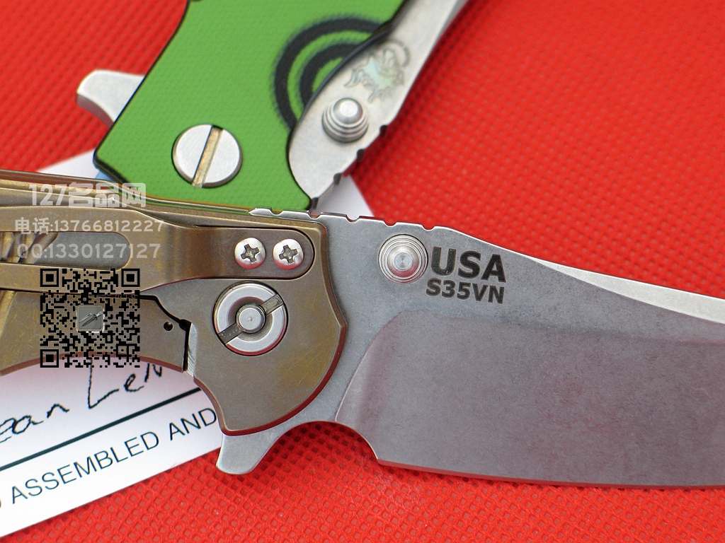 美国辛德勒Hinderer Knives MP-1橙色钛柄高端折刀