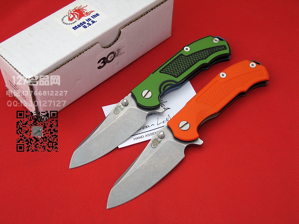 美国辛德勒Hinderer Knives MP-1橙色钛柄高端折刀