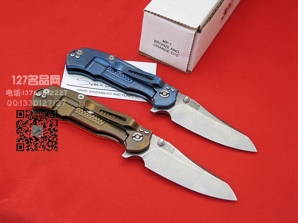 美国辛德勒Hinderer Knives MP-1橙色钛柄高端折刀
