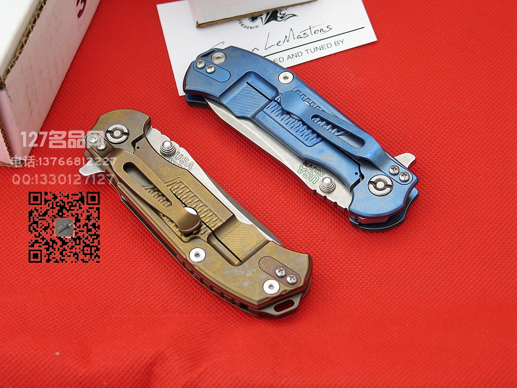 美国辛德勒Hinderer Knives MP-1橙色钛柄高端折刀