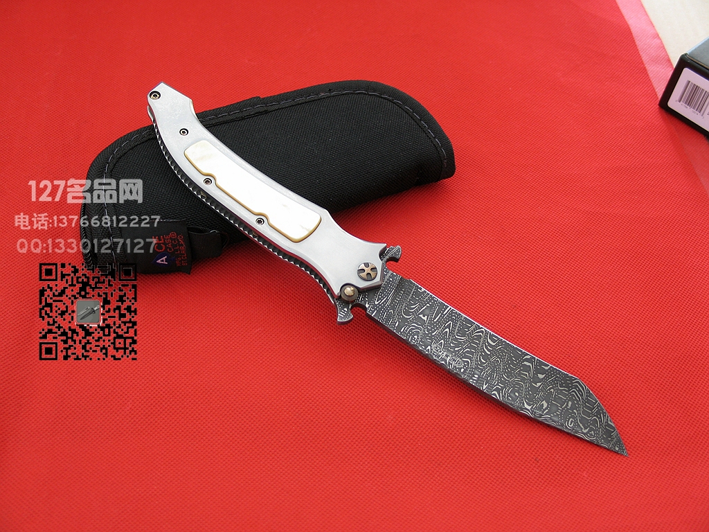 美国HTM DDR敢死队全手工顶级版大马士革半自动侧跳