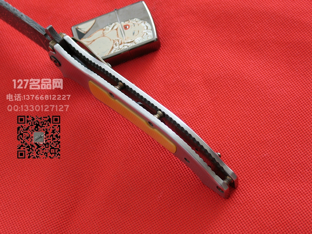 美国HTM DDR敢死队全手工顶级版大马士革半自动侧跳