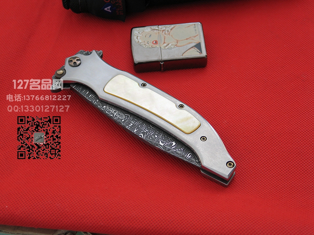美国HTM DDR敢死队全手工顶级版大马士革半自动侧跳