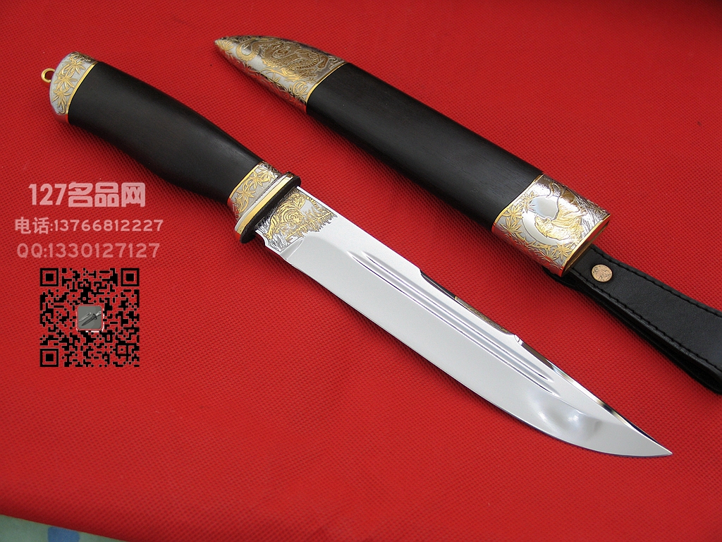 俄罗斯A&R 皇家订制版蚀刻流金镜面藏刀127名品 