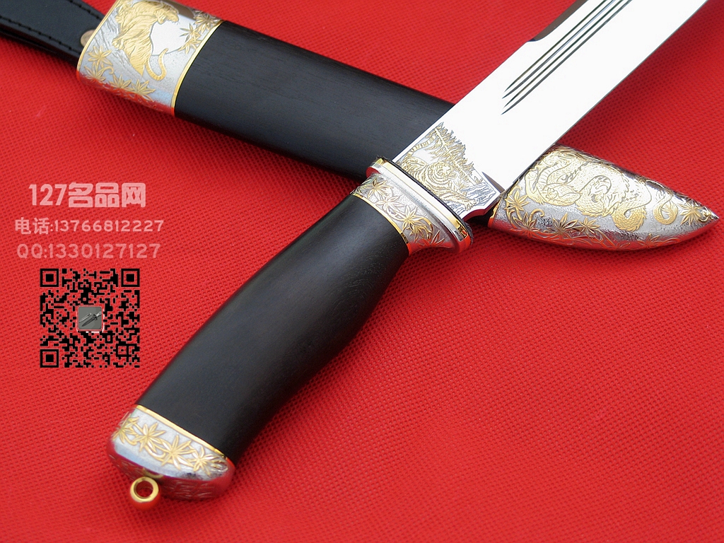 俄罗斯A&R 皇家订制版蚀刻流金镜面藏刀127名品 