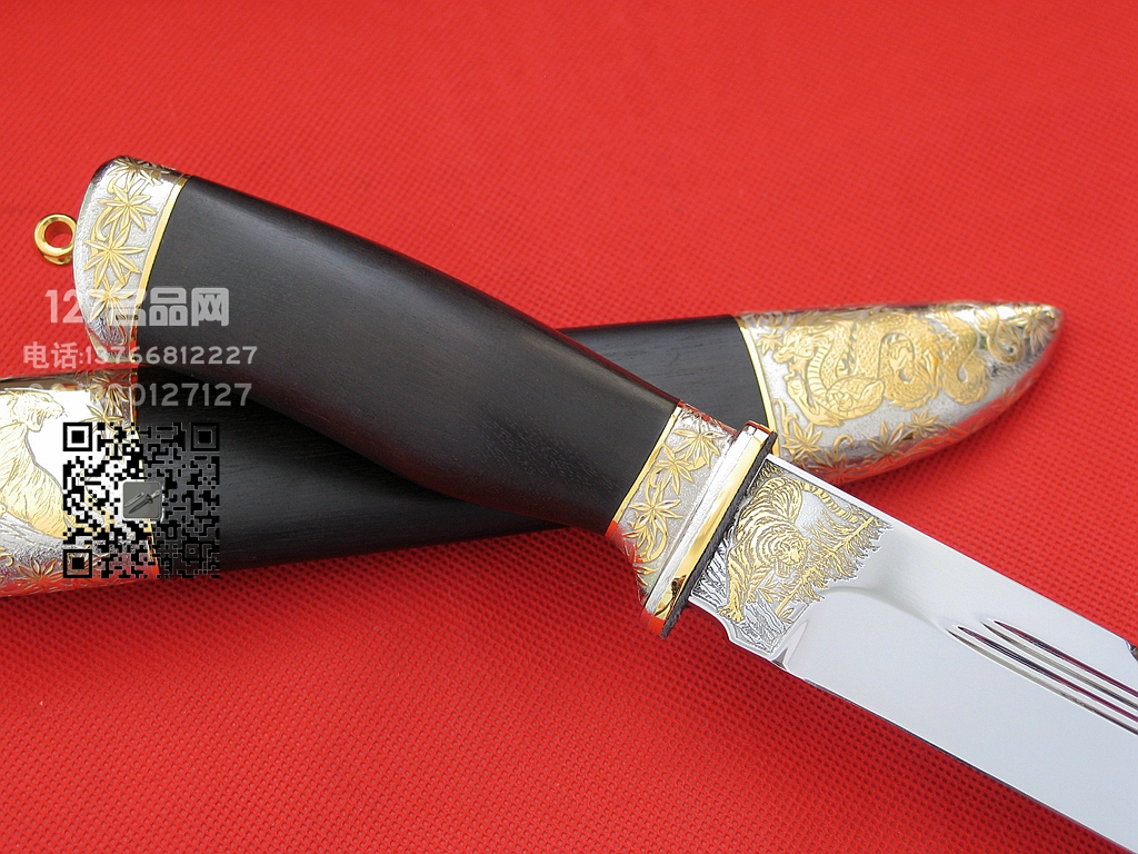 俄罗斯A&R 皇家订制版蚀刻流金镜面藏刀127名品 