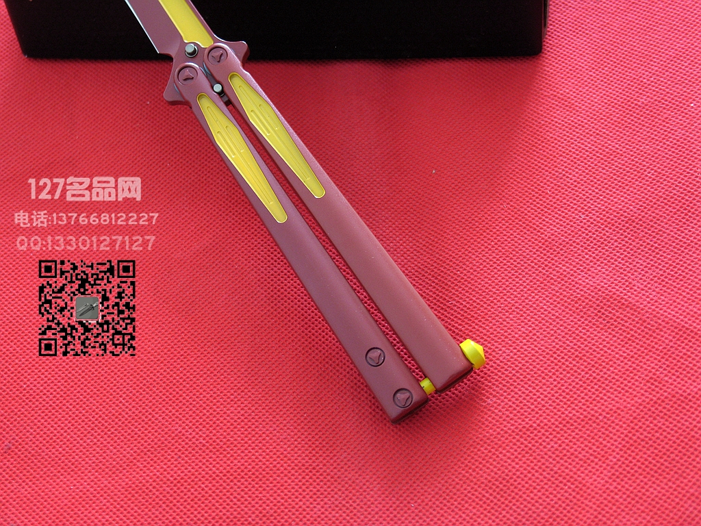 美国微技MICROTECH微技术173-1FL 限量版红黄色蝴蝶刀 