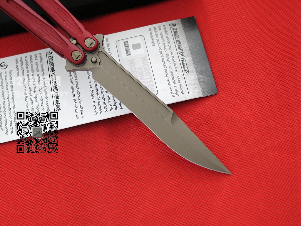 美国微技术MICROTECH 173-1RD 红色蝴蝶刀甩刀