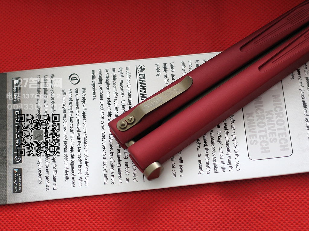 美国微技术MICROTECH 173-1RD 红色蝴蝶刀甩刀