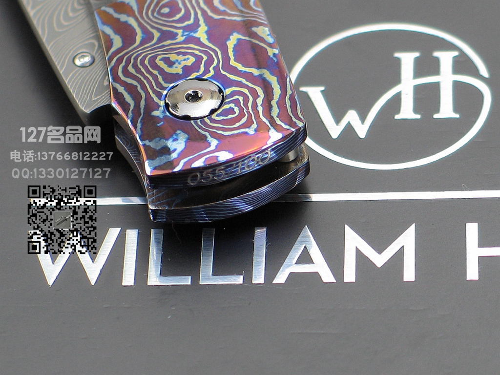 美国威廉亨利William Henry B12CRUSH 大马士革纤维柄绅士刀