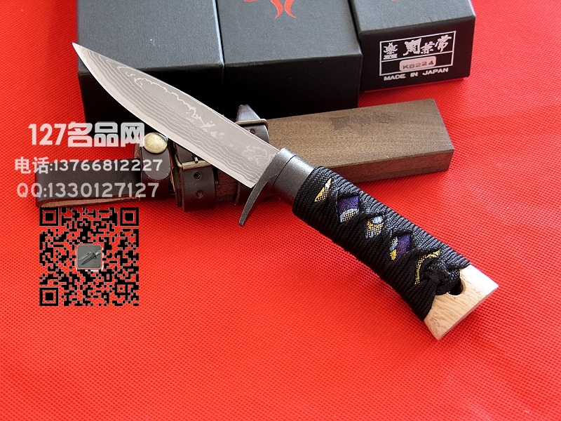 日本关兼常KB224 Kanetsune锦 15层大马士革蓝钢日本名匠