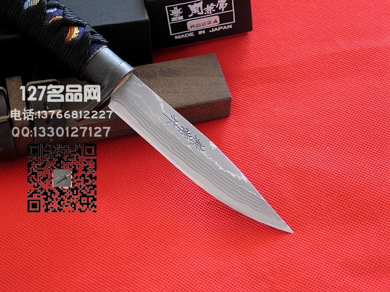 日本关兼常KB224 Kanetsune锦 15层大马士革蓝钢日本名匠