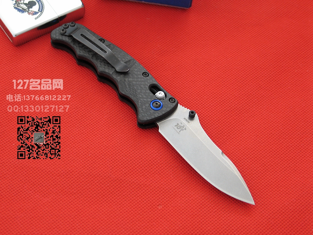 蝴蝶Benchmade 484-1钢碳纤维柄s90v钢 127名品