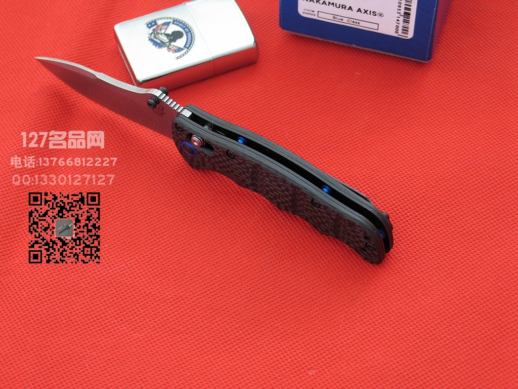 蝴蝶Benchmade 484-1钢碳纤维柄s90v钢 127名品