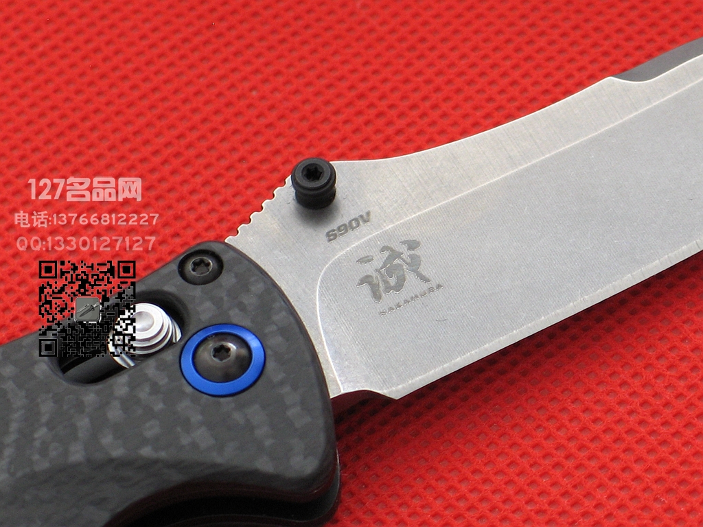 蝴蝶Benchmade 484-1钢碳纤维柄s90v钢 127名品