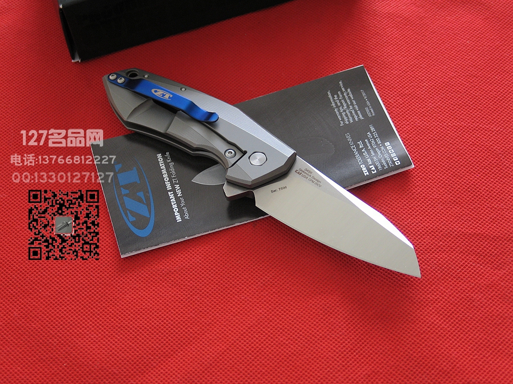 美国ZT零误差Zero Tolerance0456 钛柄 CPM 20CV钢快开刀