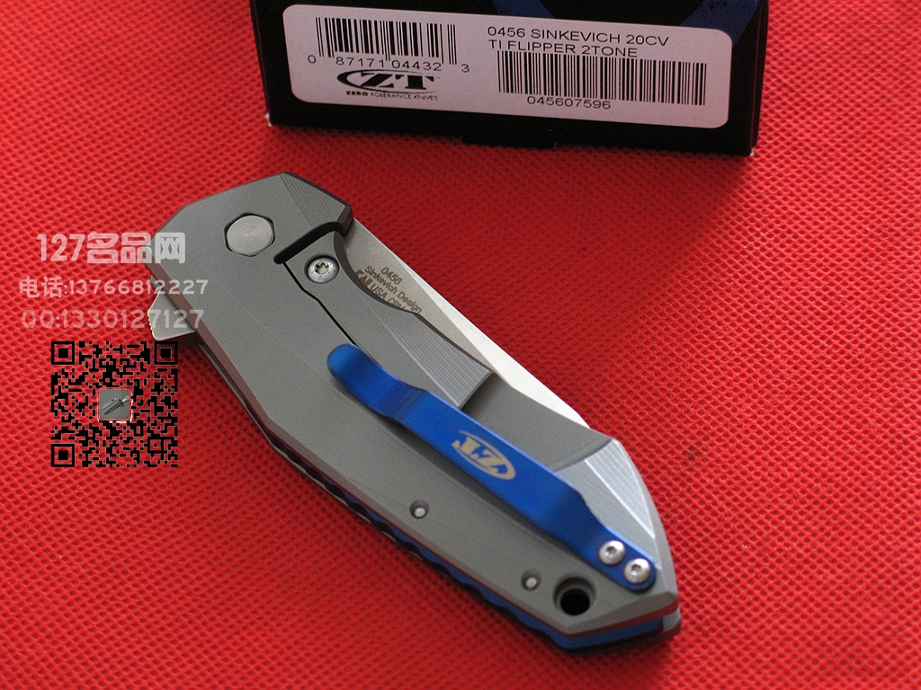 美国ZT零误差Zero Tolerance0456 钛柄 CPM 20CV钢快开刀