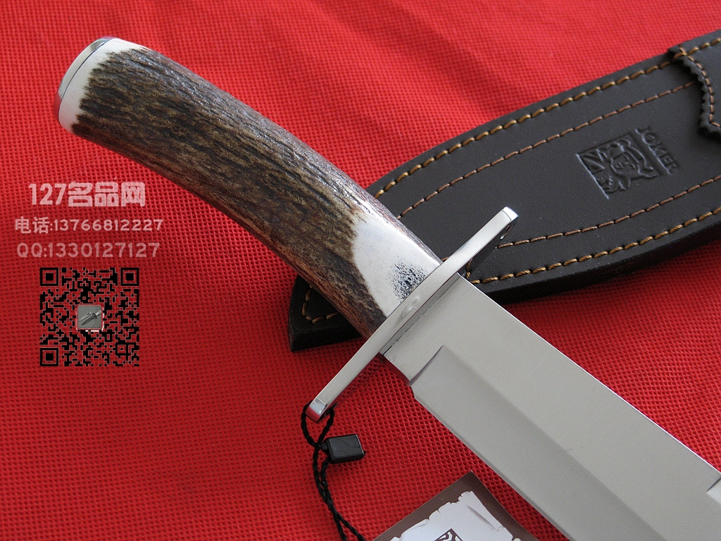 Muela西班牙鹿牌CC-100手工雄鹿角柄博伊刀
