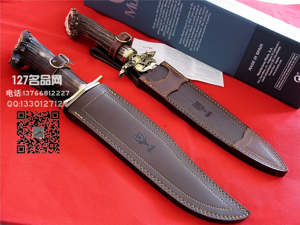Muela西班牙鹿牌CERVUS-26L驯鹿"双刃直刀军刀猎刀127名品网