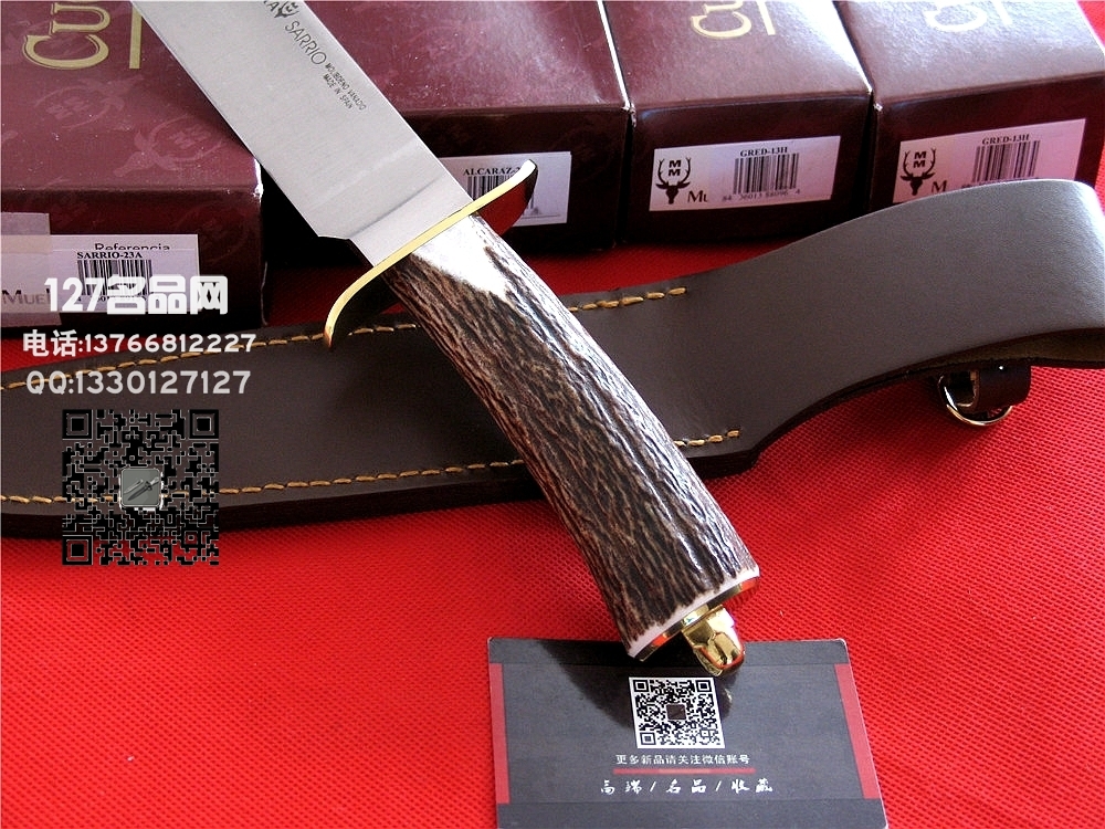 Muela西班牙鹿牌SARRIO-23A手工刃狩猎刃127名品网