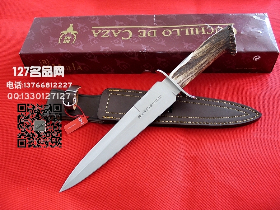 Muela西班牙鹿牌"大熊"手工狩猎刀 军刀猎刀127名品