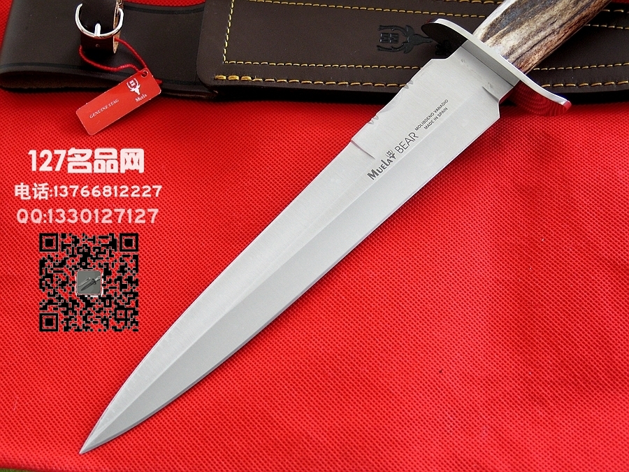 Muela西班牙鹿牌"大熊"手工狩猎刀 军刀猎刀127名品