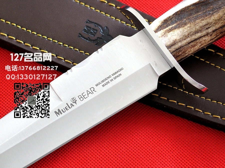 Muela西班牙鹿牌"大熊"手工狩猎刀 军刀猎刀127名品