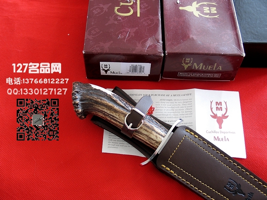 Muela西班牙鹿牌"大熊"手工狩猎刀 军刀猎刀127名品