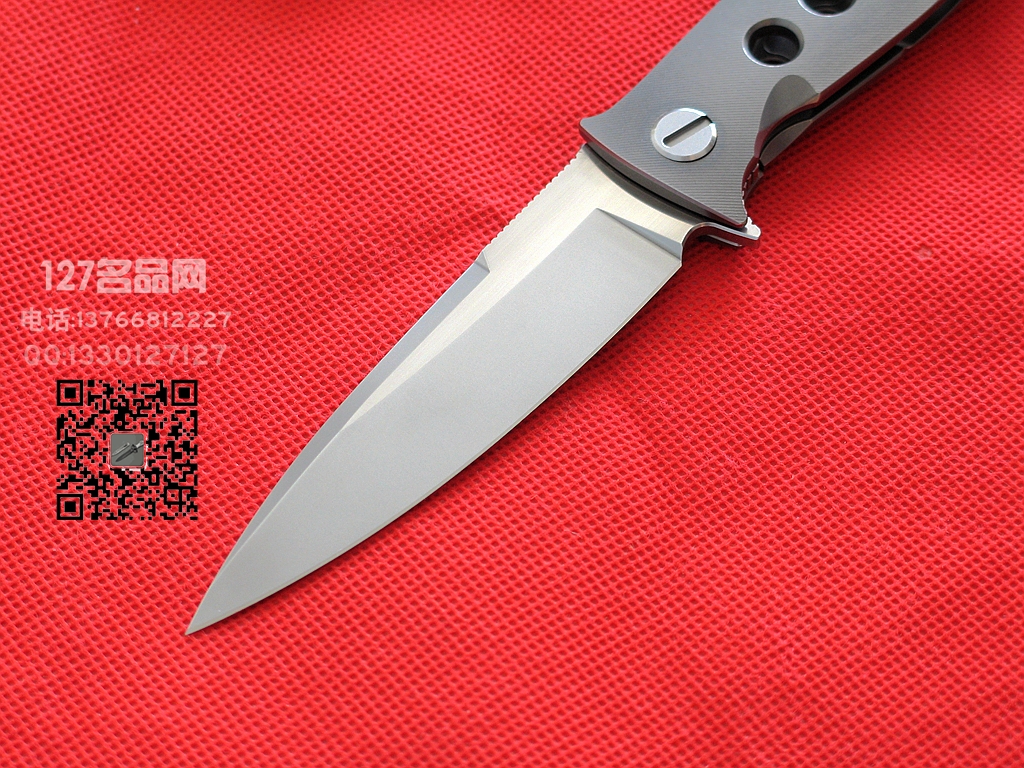 俄罗斯Shirogorov熊头[死亡医生]限量版全钛柄高瑞折刀