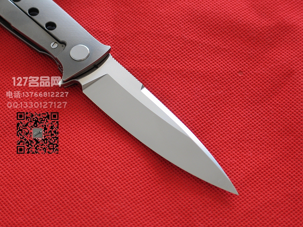 俄罗斯Shirogorov熊头[死亡医生]限量版全钛柄高瑞折刀