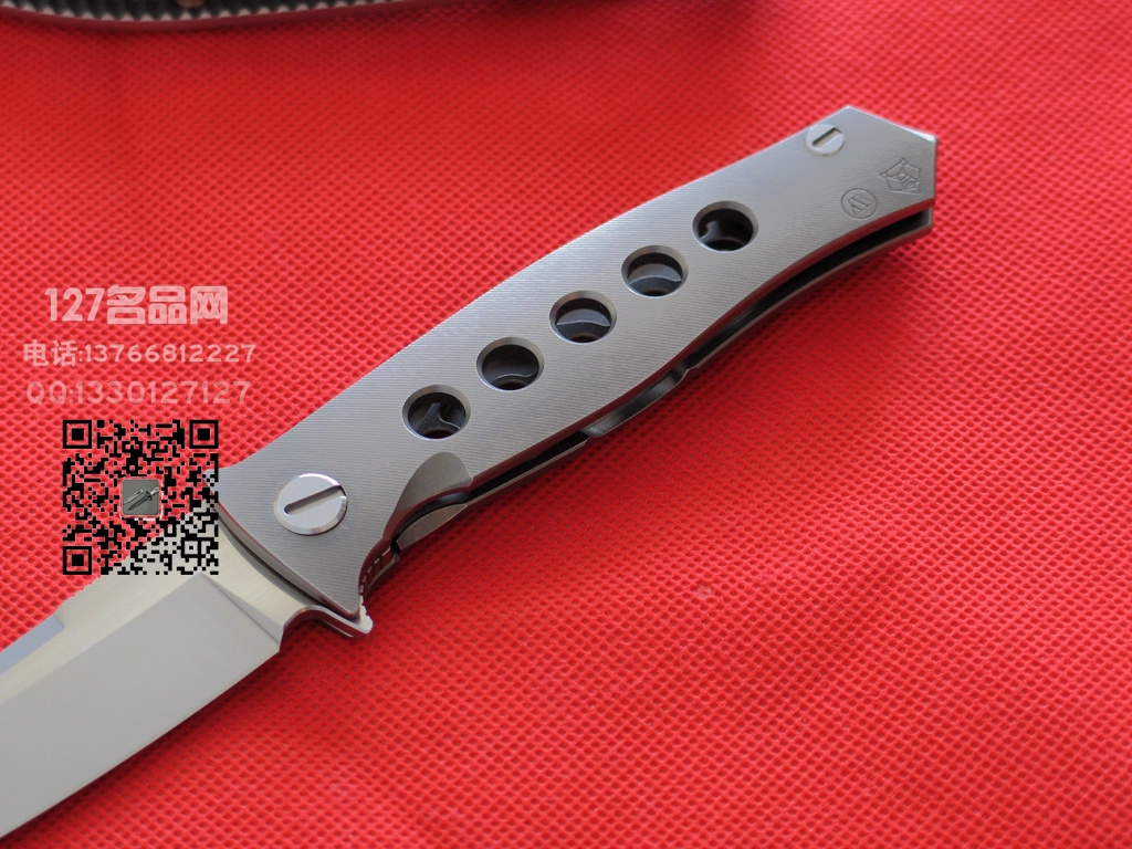俄罗斯Shirogorov熊头[死亡医生]限量版全钛柄高瑞折刀