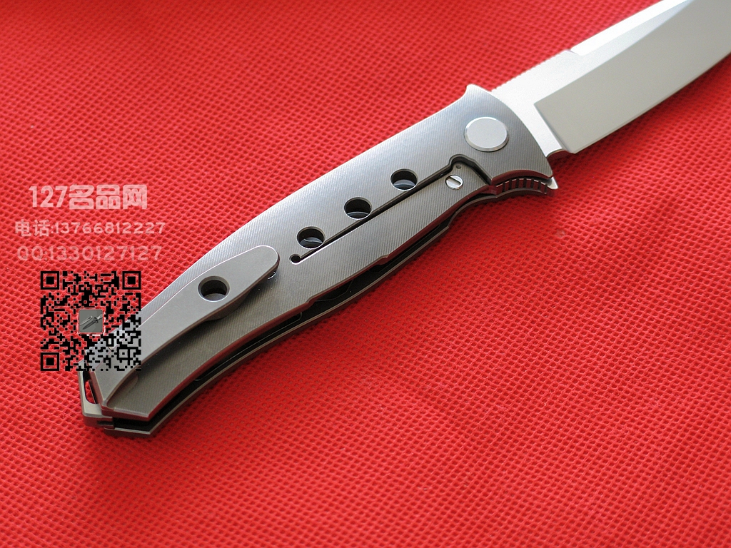 俄罗斯Shirogorov熊头[死亡医生]限量版全钛柄高瑞折刀