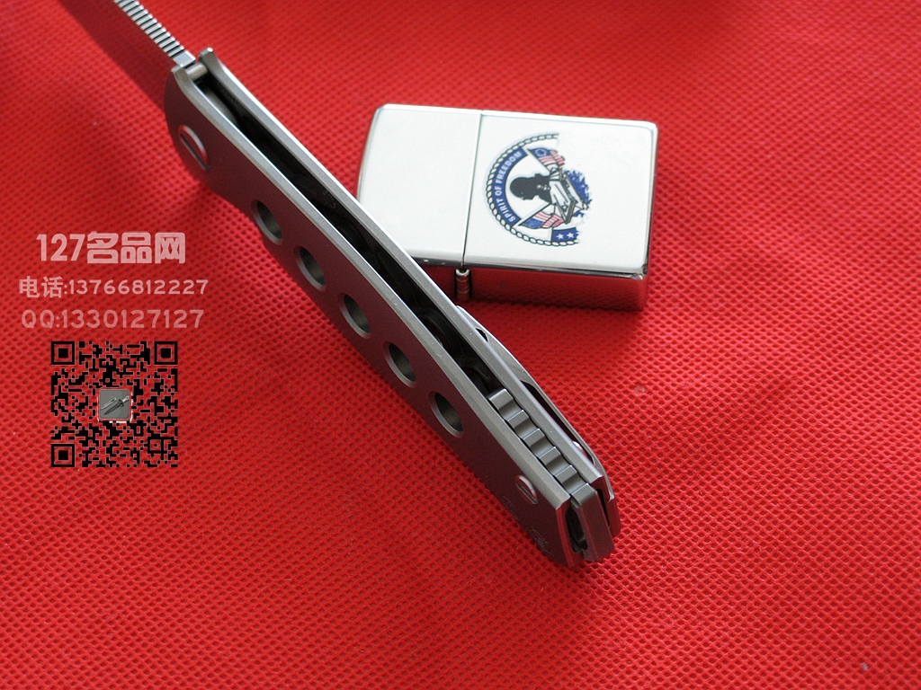 俄罗斯Shirogorov熊头[死亡医生]限量版全钛柄高瑞折刀